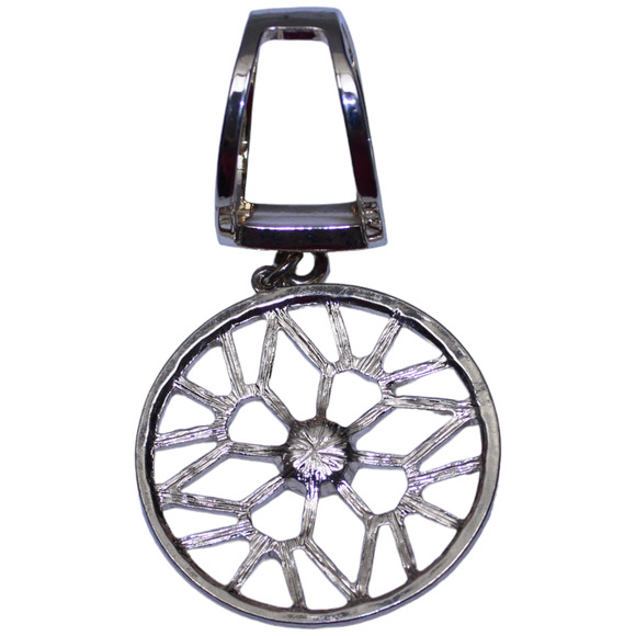 Scarf Bail Gold Tone Metal Geometric Rhinestone Art Deco Dream Catcher - Picture 2 of 4